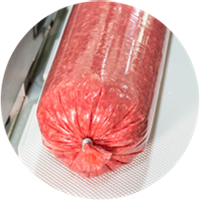 Plastic casing for ground beef